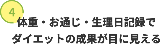 ダイエットの成果が目に見える